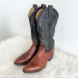 Tony Lama embroidered western pull on cowgirl boot